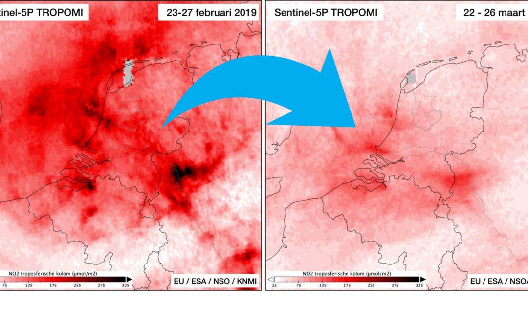 Ook in Nederland Schone Lucht door coronamaatregelen